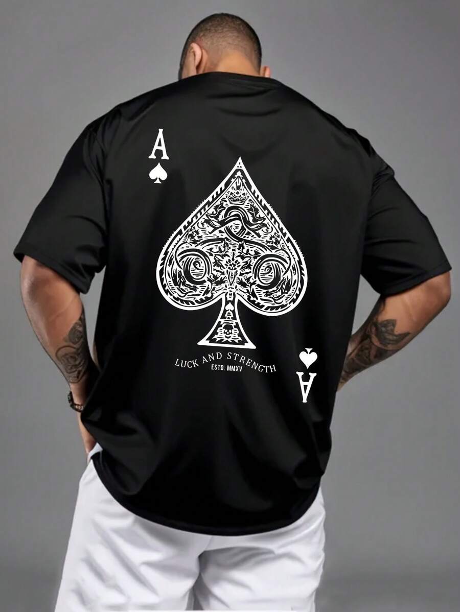 Black Ace Oversized Tee – Men's Urban Edition