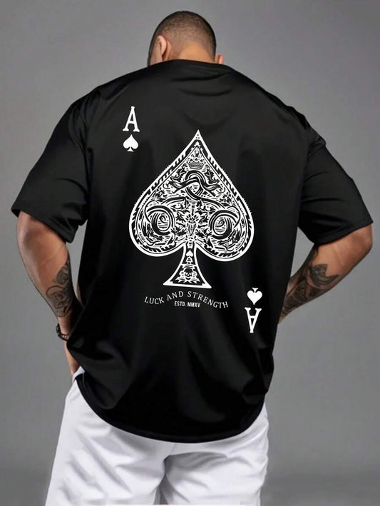 Black Ace Oversized Tee – Men's Urban Edition