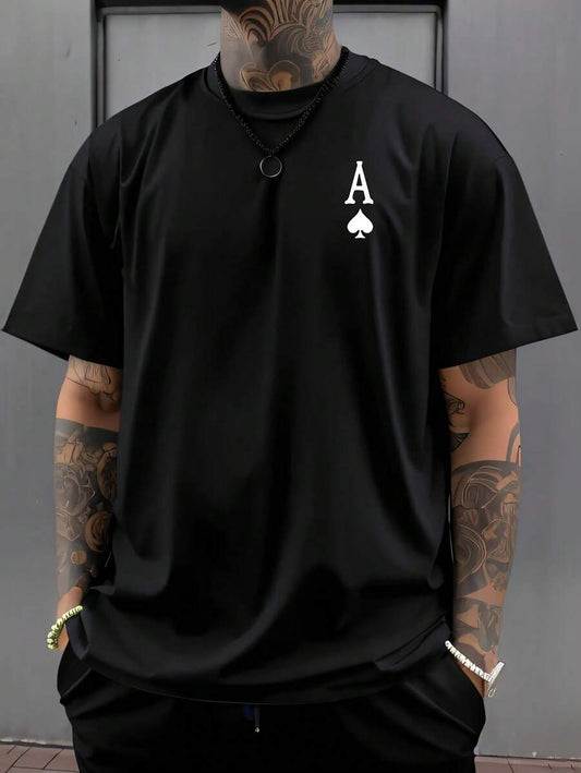 Black Ace Oversized Tee – Men's Urban Edition