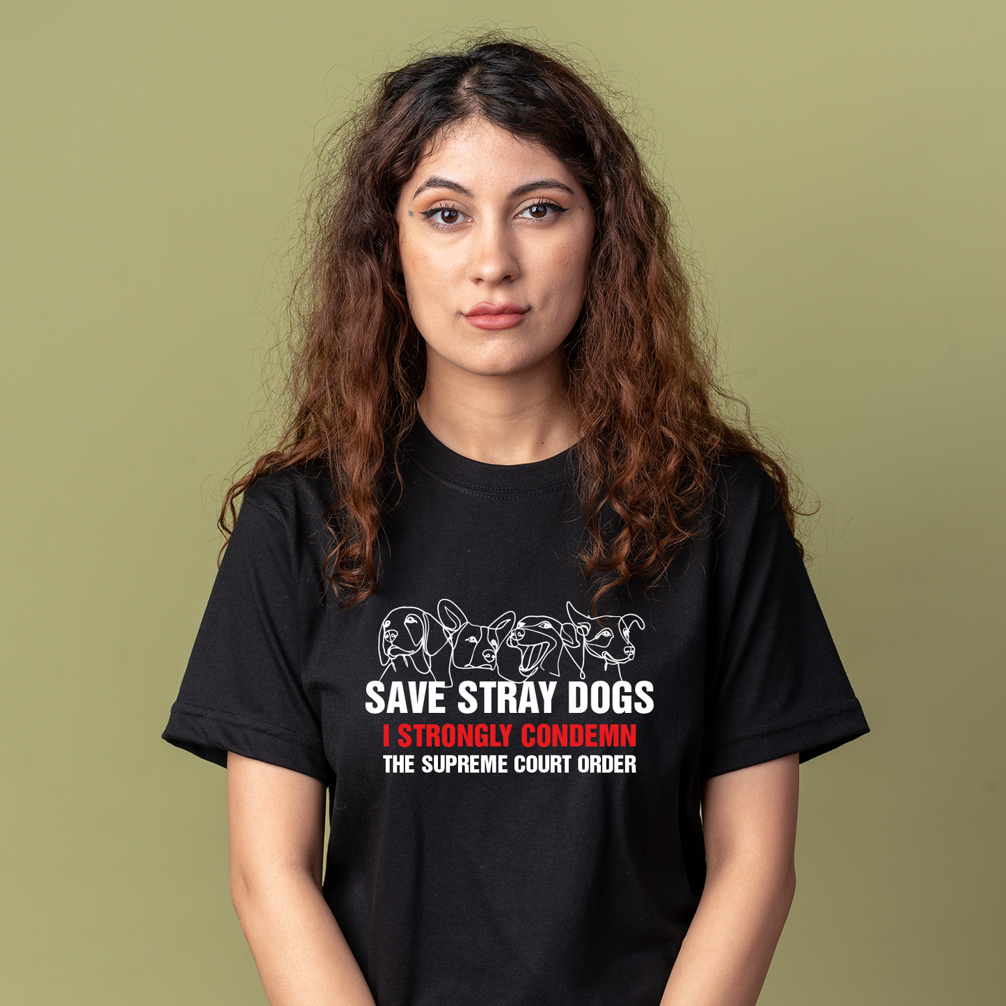 Save Stray Dogs - Black Color Classic Tee – Unisex Fit Tee